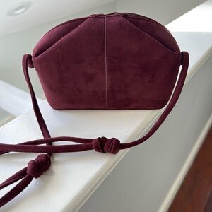Banana Republic Burgundy Suede Bag